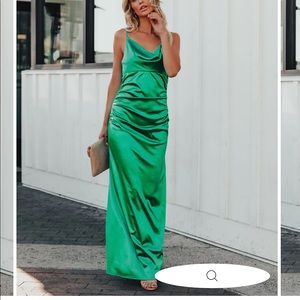 VICI satin cowl neck dress